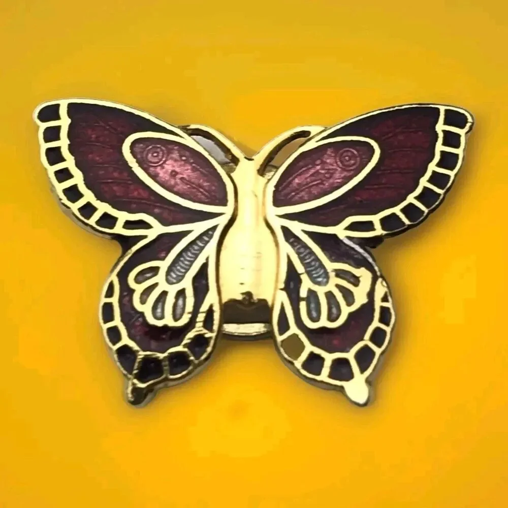 Small Multi Color Vintage Jewelry Butterfly Enamel Pin Brooch Elegant